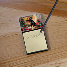 Load image into Gallery viewer, Bouvier des Flandres Cozy Christmas Sticky Note Holder- Refiilable Desk Accessory Note Pad