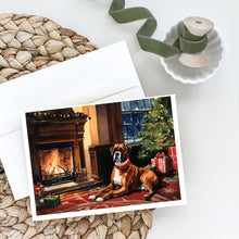 Load image into Gallery viewer, Boxer Cozy Christmas Greeting Cards - Blank Note Cards – 8-Pack of Artist-Designed Cards with Envelopes