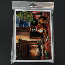 Load image into Gallery viewer, Boxer Cozy Christmas Greeting Cards - Blank Note Cards – 8-Pack of Artist-Designed Cards with Envelopes