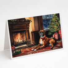 Load image into Gallery viewer, Boxer Cozy Christmas Greeting Cards - Blank Note Cards – 8-Pack of Artist-Designed Cards with Envelopes