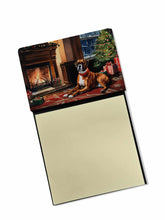 Load image into Gallery viewer, Boxer Cozy Christmas Sticky Note Holder- Refiilable Desk Accessory Note Pad