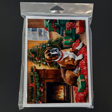 Load image into Gallery viewer, Boxer Cozy Christmas Greeting Cards - Blank Note Cards – 8-Pack of Artist-Designed Cards with Envelopes