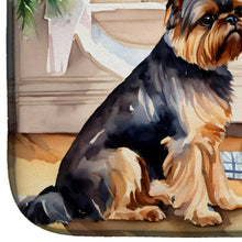 Load image into Gallery viewer, Brussels Griffon Cozy Christmas Dish Drying Mat