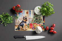 Load image into Gallery viewer, Brussels Griffon Cozy Christmas Glass Cutting Boards – Durable, Decorative Kitchen Art Large