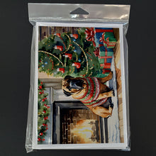 Load image into Gallery viewer, Bullmastiff Cozy Christmas Greeting Cards - Blank Note Cards – 8-Pack of Artist-Designed Cards with Envelopes