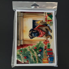 Load image into Gallery viewer, Bullmastiff Cozy Christmas Greeting Cards - Blank Note Cards – 8-Pack of Artist-Designed Cards with Envelopes