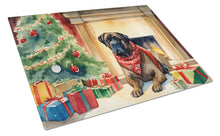 Load image into Gallery viewer, Bullmastiff Cozy Christmas Glass Cutting Boards – Durable, Decorative Kitchen Art Large