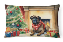 Load image into Gallery viewer, Bullmastiff Cozy Christmas Throw Pillow