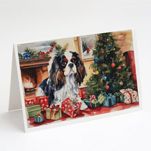Load image into Gallery viewer, Cavalier Spaniel Cozy Christmas Greeting Cards - Blank Note Cards – 8-Pack of Artist-Designed Cards with Envelopes