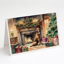 Load image into Gallery viewer, Chesapeake Bay Retriever Cozy Christmas Greeting Cards - Blank Note Cards – 8-Pack of Artist-Designed Cards with Envelopes
