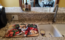 Load image into Gallery viewer, Chihuahua Cozy Christmas Dish Drying Mat
