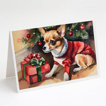 Load image into Gallery viewer, Chihuahua Cozy Christmas Greeting Cards - Blank Note Cards – 8-Pack of Artist-Designed Cards with Envelopes
