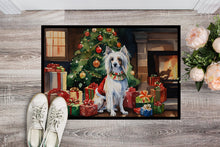 Load image into Gallery viewer, Chinese Crested Cozy Christmas Doormat - Large 24x36 – Indoor/Outdoor Floor Mat with Artistic Flair