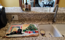 Load image into Gallery viewer, Chow Chow Cozy Christmas Dish Drying Mat