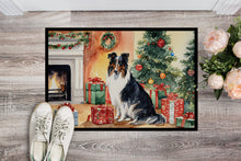 Load image into Gallery viewer, Collie Cozy Christmas Doormat - Large 24x36 – Indoor/Outdoor Floor Mat with Artistic Flair