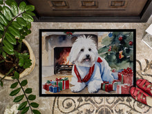 Load image into Gallery viewer, Coton De Tulear Cozy Christmas Doormat - Large 24x36 – Indoor/Outdoor Floor Mat with Artistic Flair