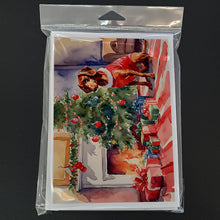 Load image into Gallery viewer, Dachshund Cozy Christmas Greeting Cards - Blank Note Cards – 8-Pack of Artist-Designed Cards with Envelopes