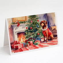 Load image into Gallery viewer, Dachshund Cozy Christmas Greeting Cards - Blank Note Cards – 8-Pack of Artist-Designed Cards with Envelopes