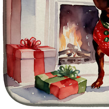 Load image into Gallery viewer, Dachshund Cozy Christmas Dish Drying Mat