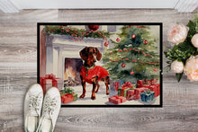 Load image into Gallery viewer, Dachshund Cozy Christmas Doormat - Large 24x36 – Indoor/Outdoor Floor Mat with Artistic Flair
