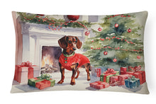 Load image into Gallery viewer, Dachshund Cozy Christmas Throw Pillow