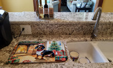 Load image into Gallery viewer, Dachshund Cozy Christmas Dish Drying Mat