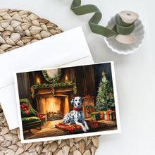 Load image into Gallery viewer, Dalmatian Cozy Christmas Greeting Cards - Blank Note Cards – 8-Pack of Artist-Designed Cards with Envelopes