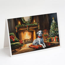 Load image into Gallery viewer, Dalmatian Cozy Christmas Greeting Cards - Blank Note Cards – 8-Pack of Artist-Designed Cards with Envelopes