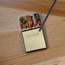 Load image into Gallery viewer, Dogue de Bordeaux Cozy Christmas Sticky Note Holder- Refiilable Desk Accessory Note Pad