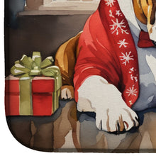 Load image into Gallery viewer, English Bulldog Cozy Christmas Dish Drying Mat