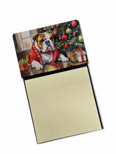 Load image into Gallery viewer, English Bulldog Cozy Christmas Sticky Note Holder- Refiilable Desk Accessory Note Pad