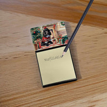 Load image into Gallery viewer, English Cocker Spaniel Cozy Christmas Sticky Note Holder- Refiilable Desk Accessory Note Pad