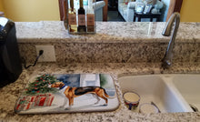 Load image into Gallery viewer, English Foxhound Cozy Christmas Dish Drying Mat