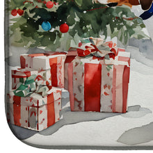 Load image into Gallery viewer, English Foxhound Cozy Christmas Dish Drying Mat