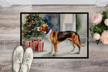 Load image into Gallery viewer, English Foxhound Cozy Christmas Doormat - Large 24x36 – Indoor/Outdoor Floor Mat with Artistic Flair