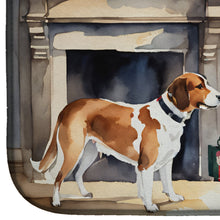 Load image into Gallery viewer, English Foxhound Cozy Christmas Dish Drying Mat