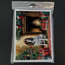 Load image into Gallery viewer, English Springer Spaniel Cozy Christmas Greeting Cards - Blank Note Cards – 8-Pack of Artist-Designed Cards with Envelopes