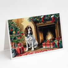 Load image into Gallery viewer, English Springer Spaniel Cozy Christmas Greeting Cards - Blank Note Cards – 8-Pack of Artist-Designed Cards with Envelopes