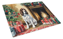 Load image into Gallery viewer, English Springer Spaniel Cozy Christmas Glass Cutting Boards – Durable, Decorative Kitchen Art Large
