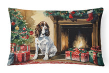 Load image into Gallery viewer, English Springer Spaniel Cozy Christmas Throw Pillow