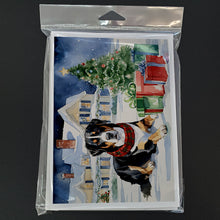 Load image into Gallery viewer, Entlebucher Mountain Dog Cozy Christmas Greeting Cards - Blank Note Cards – 8-Pack of Artist-Designed Cards with Envelopes