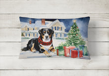 Load image into Gallery viewer, Entlebucher Mountain Dog Cozy Christmas Throw Pillow