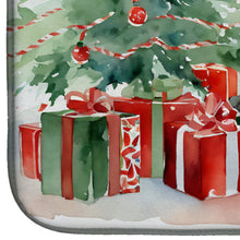 Load image into Gallery viewer, Finnish Lapphund Cozy Christmas Dish Drying Mat