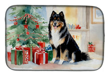 Load image into Gallery viewer, Finnish Lapphund Cozy Christmas Dish Drying Mat