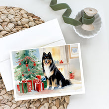 Load image into Gallery viewer, Finnish Lapphund Cozy Christmas Greeting Cards - Blank Note Cards – 8-Pack of Artist-Designed Cards with Envelopes