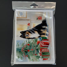 Load image into Gallery viewer, Finnish Lapphund Cozy Christmas Greeting Cards - Blank Note Cards – 8-Pack of Artist-Designed Cards with Envelopes