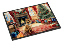 Load image into Gallery viewer, Finnish Spitz Cozy Christmas Doormat - Large 24x36 – Indoor/Outdoor Floor Mat with Artistic Flair