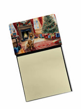 Load image into Gallery viewer, Finnish Spitz Cozy Christmas Sticky Note Holder- Refiilable Desk Accessory Note Pad
