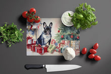 Load image into Gallery viewer, French Bulldog Cozy Christmas Glass Cutting Boards – Durable, Decorative Kitchen Art Large