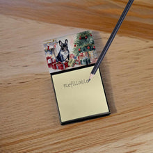 Load image into Gallery viewer, French Bulldog Cozy Christmas Sticky Note Holder- Refiilable Desk Accessory Note Pad